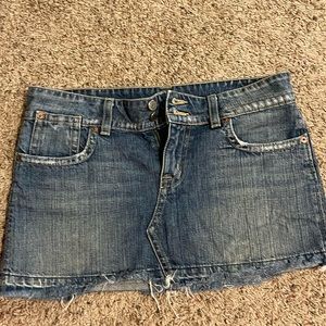 Hudson Distressed Denim Skirt. Size 30